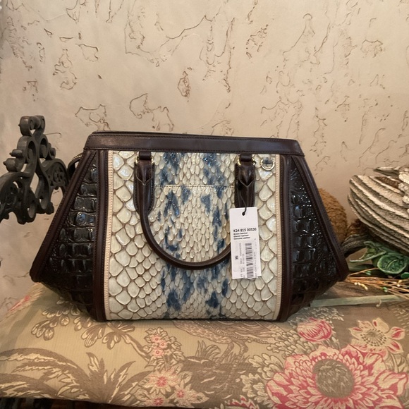 Beautiful Brahmin Arden Satchel in Glacier Carlisle - Picture 4 of 10